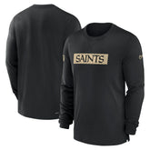 New Orleans Saints Sideline Player Performance Long Sleeve T-Shirt Black - Nike