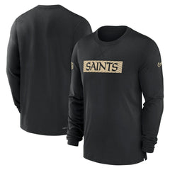 New Orleans Saints Sideline Player Performance Long Sleeve T-Shirt Black - Nike