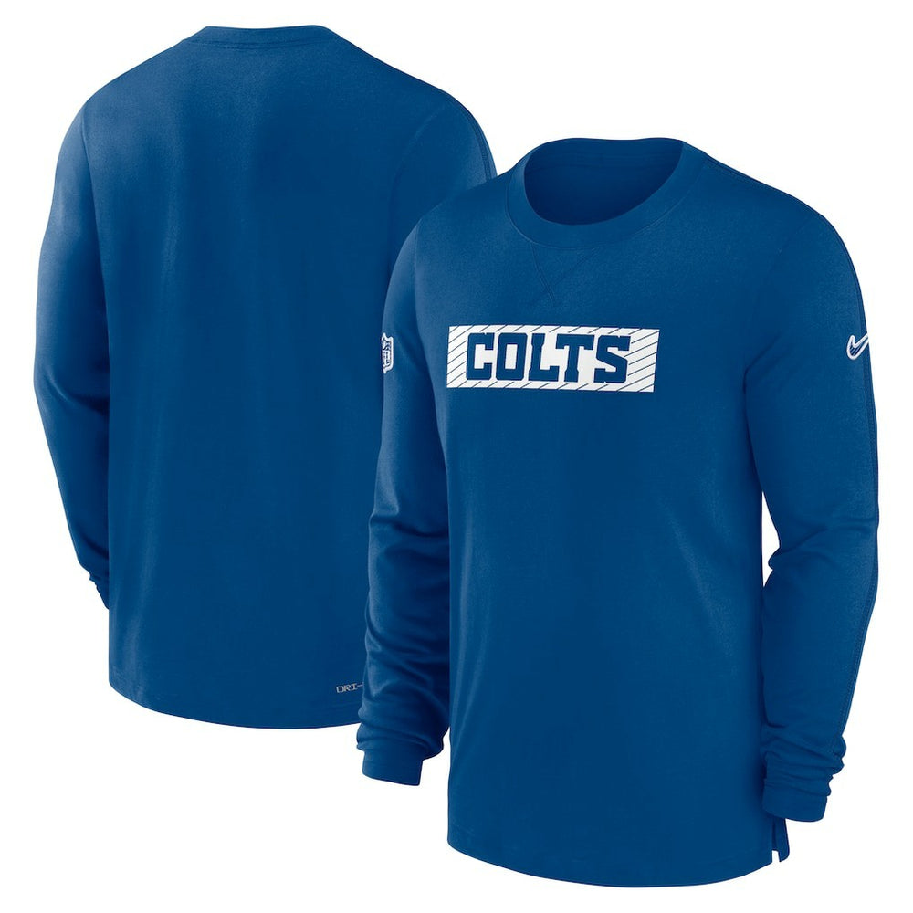 Indianapolis Colts Sideline Player Performance Long Sleeve T-Shirt Royal - Nike