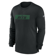 New York Jets Sideline Player Performance Long Sleeve T-Shirt Black - Nike