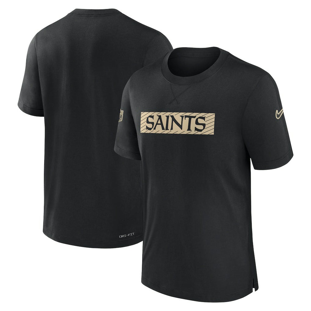 New Orleans Saints Sideline Player Performance T-Shirt Black - Nike