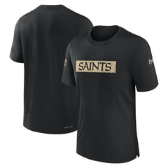 New Orleans Saints Sideline Player Performance T-Shirt Black - Nike