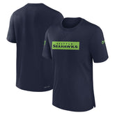 Seattle Seahawks Sideline Player Performance T-Shirt College Navy - Nike