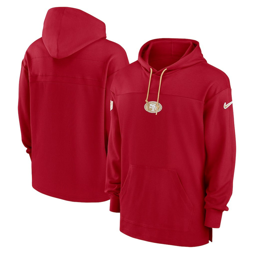 San Francisco 49ers Sideline Jersey Performance Pullover Hoodie Scarlet - Nike