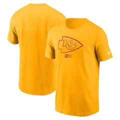 Kansas City Chiefs Faded Essential T-Shirt Gold - Nike