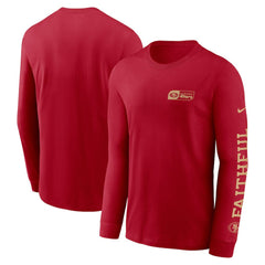 San Francisco 49ers All Out Long Sleeve T-Shirt Scarlet - Nike
