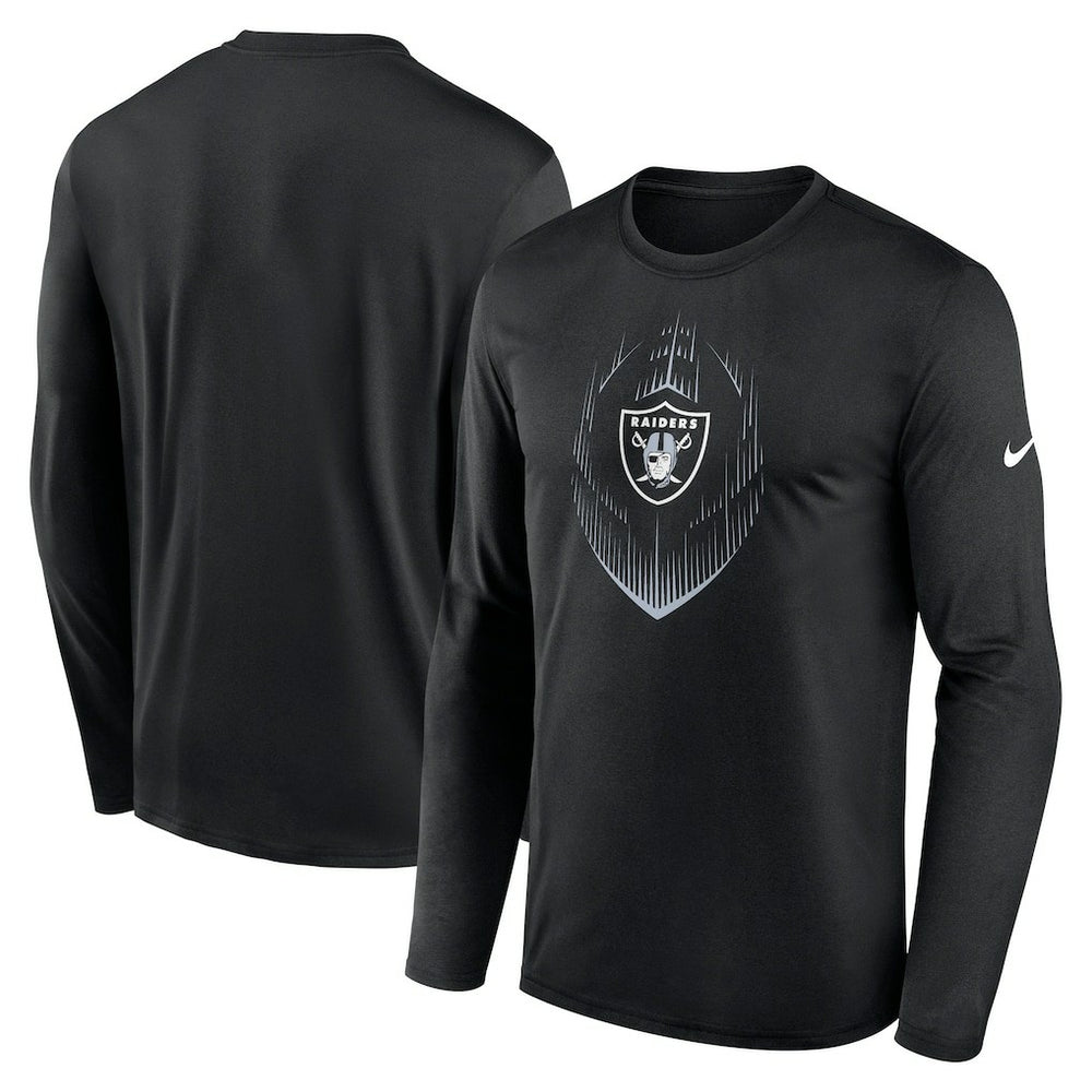 Las Vegas Raiders Icon Legend Performance Long Sleeve T-Shirt Black - Nike
