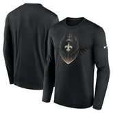 New Orleans Saints Icon Legend Performance Long Sleeve T-Shirt Black - Nike