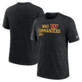 Washington Commanders Overlap Lockup Tri-Blend T-Shirt Black - Nike