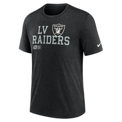 Las Vegas Raiders Overlap Lockup Tri-Blend T-Shirt Black - Nike