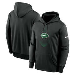 New York Jets Icon Performance Pullover Hoodie Black - Nike