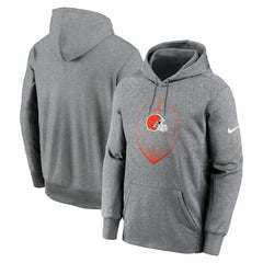 Cleveland Browns Icon Performance Pullover Hoodie Heather Gray - Nike