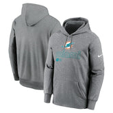 Miami Dolphins Performance Pullover Hoodie Heather Gray - Nike