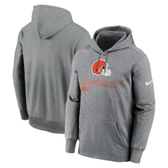Cleveland Browns Performance Pullover Hoodie Heather Gray - Nike