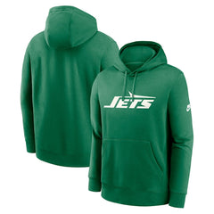 New York Jets Rewind Club Logo Pullover Hoodie Kelly Green - Nike