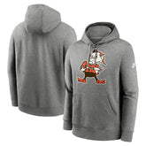 Cleveland Browns Rewind Club Logo Pullover Hoodie Heather Gray - Nike