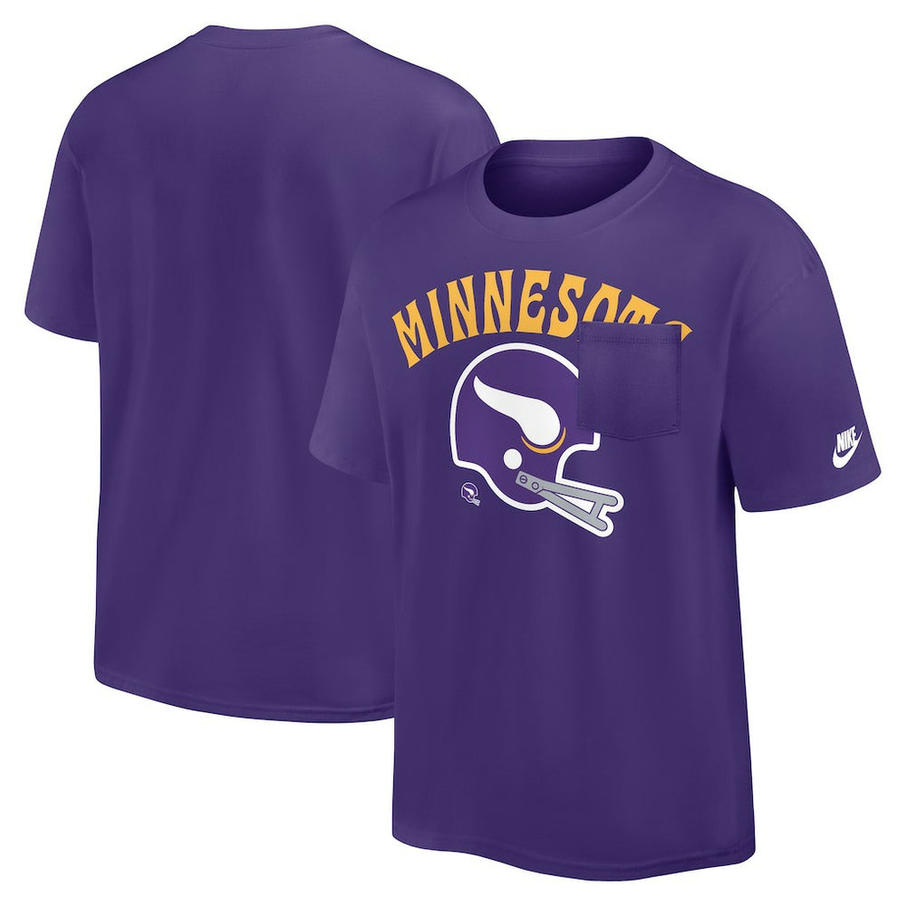 Minnesota Vikings Rewind Heavy Max90 Pocket T-Shirt Purple - Nike