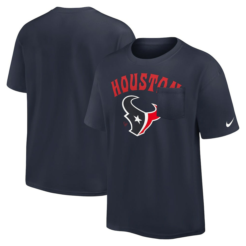 Houston Texans Rewind Heavy Max90 Pocket T-Shirt Navy - Nike
