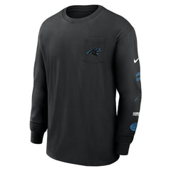 Carolina Panthers Rewind Heavy Max90 Pocket Long Sleeve T-Shirt Black - Nike