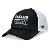Las Vegas Raiders Upper Trucker Adjustable Hat Black/White - Fanatics