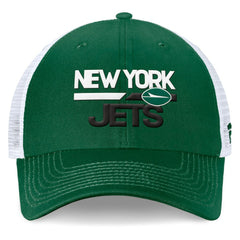 New York Jets Upper Trucker Adjustable Hat Green/White - Fanatics