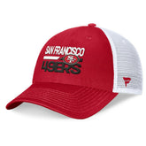 San Francisco 49ers Upper Trucker Adjustable Hat Scarlet/White - Fanatics