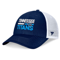 Tennessee Titans Upper Trucker Adjustable Hat Navy/White - Fanatics