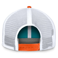 Miami Dolphins Bench Trucker Adjustable Hat Aqua/Orange - Fanatics