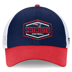 New England Patriots Bench Trucker Adjustable Hat Navy/Red - Fanatics