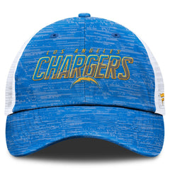 Los Angeles Chargers Challenge Trucker Adjustable Hat Heather Powder Blue - Fanatics