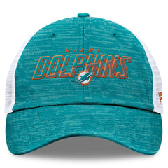 Miami Dolphins Challenge Trucker Adjustable Hat Heather Aqua - Fanatics