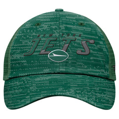 New York Jets Challenge Trucker Adjustable Hat Heather Green - Fanatics