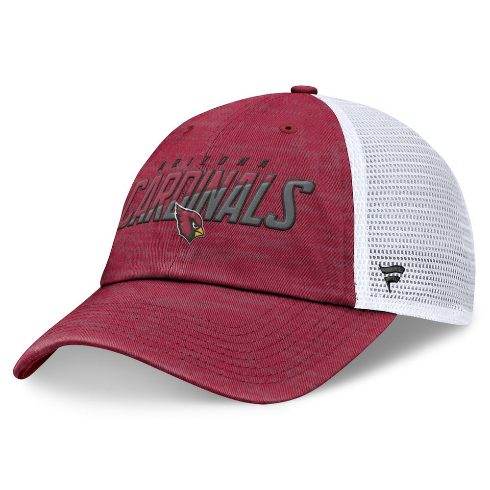 Arizona Cardinals Challenge Trucker Adjustable Hat Heather Cardinal - Fanatics