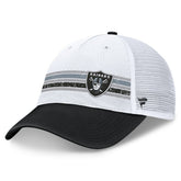 Las Vegas Raiders Flawless Stripe Adjustable Hat White/Black - Fanatics