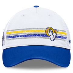 Los Angeles Rams Flawless Stripe Adjustable Hat White/Royal - Fanatics