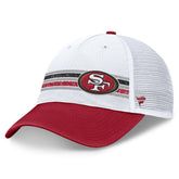 San Francisco 49ers Flawless Stripe Adjustable Hat White/Scarlet - Fanatics