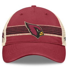 Arizona Cardinals Center Stripe Trucker Adjustable Hat Cardinal/Natural - Fanatics