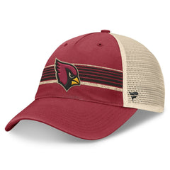 Arizona Cardinals Center Stripe Trucker Adjustable Hat Cardinal/Natural - Fanatics