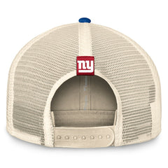 New York Giants Diamond Stripe Trucker Adjustable Hat Natural/Royal - Fanatics
