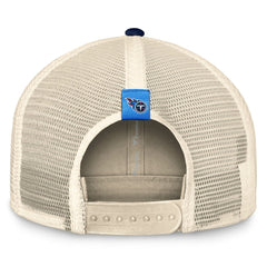 Tennessee Titans Diamond Stripe Trucker Adjustable Hat Natural/Navy - Fanatics