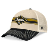 Jacksonville Jaguars Diamond Stripe Trucker Adjustable Hat Natural/Black - Fanatics