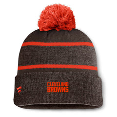 Cleveland Browns Holding Cuffed Knit Hat with Pom Brown - Fanatics