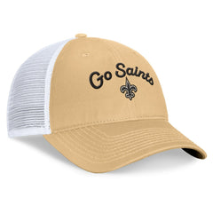 New Orleans Saints Women's Slogan Trucker Adjustable Hat Gold - Fanatics