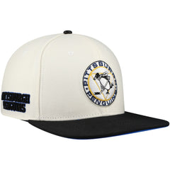 Pittsburgh Penguins Pro Standard Retro Classic Logo Snapback Hat Cream