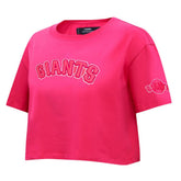 San Francisco Giants Pro Standard Women's Triple Pink Boxy Cropped T-Shirt discount