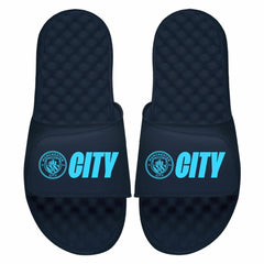 Manchester City ISlide City Logo Slide Sandals - Navy