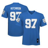 Aidan Hutchinson Detroit Lions Youth Replica Player Jersey Blue - NFL