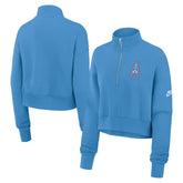 Tennessee Titans Women's Rewind Phoenix Half-Zip Sweatshirt Light Blue - Nike