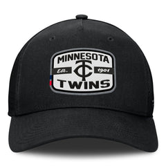 Minnesota Twins Fanatics Team Patch A-Frame Trucker Snapback Hat Lifestyle