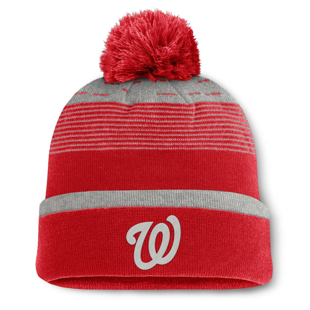 Washington Nationals Fanatics Fundamental Gradient Cuffed Knit Hat with Pom Clearance